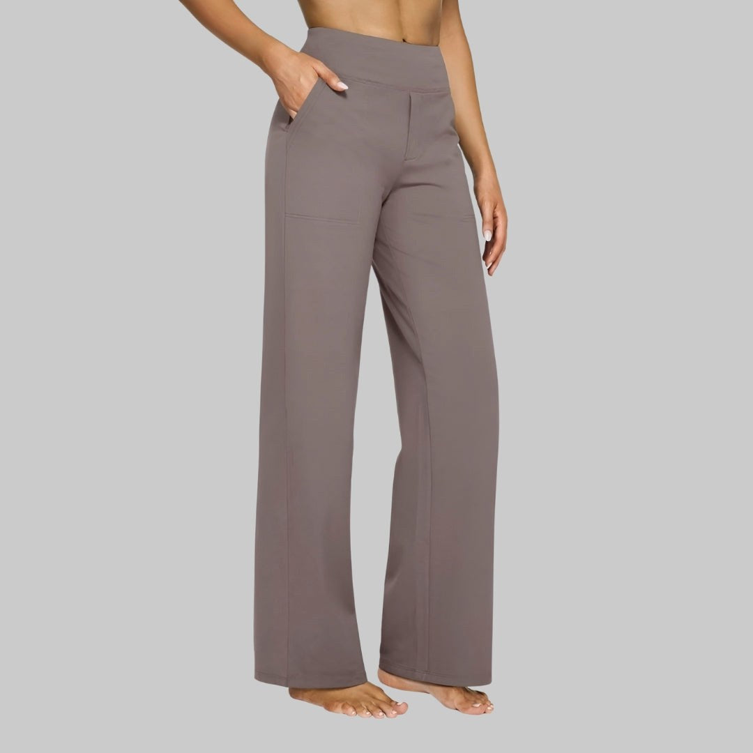 Elina | Women's Comfort Stretch Trousers - Kaki