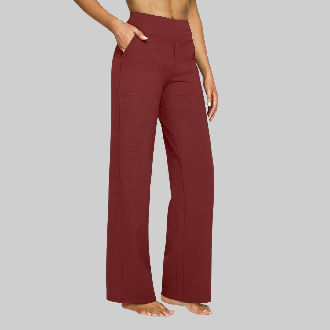 Elina | Women's Comfort Stretch Trousers - Donkerbruin