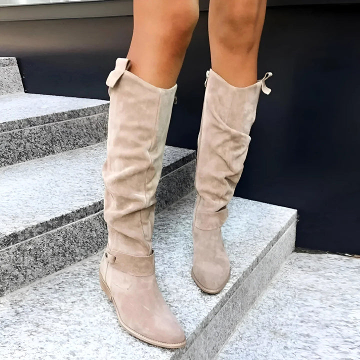 Eliza | Women's Suede-Effect Ankle Boots, Premium Autumn Boots | The Dress Cellar