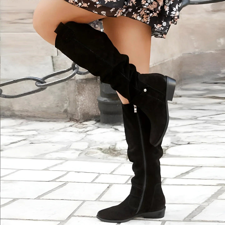 Eliza | Women's Suede-Effect Ankle Boots, Premium Autumn Boots | The Dress Cellar