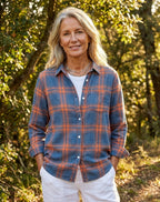 Ella | Women's Plaid Flannel Shirt, Regular-Fit Cotton Shirt | The Dress Cellar