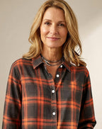 Ella | Women's Plaid Flannel Shirt, Regular-Fit Cotton Shirt | The Dress Cellar