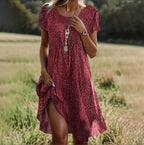 Ella | Women's Boho Chic Summer Dress - Blue