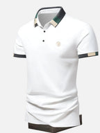 Richard | Men's Polo Shirt with Contrast Collar, Smart Casual Polo Shirt | The Dress Cellar