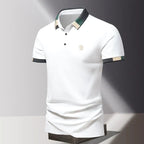 Richard | Men's Polo Shirt with Contrast Collar, Smart Casual Polo Shirt | The Dress Cellar