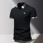 Richard | Men's Polo Shirt with Contrast Collar, Smart Casual Polo Shirt | The Dress Cellar