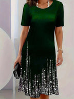 Teagan | Women's Elegant Midi Evening Dress, Sophisticated Occasion Dress | The Dress Cellar