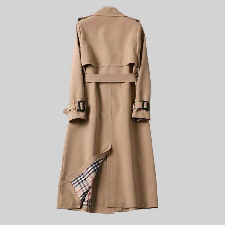 Eloise | Women's Belted Double-Breasted Trench Coat, Longline Winter Coat | The Dress Cellar
