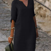 Elowen | Women's V-Neck Elegant Midi Dress