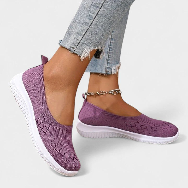 Emily | Women's Comfortable Slip-On Shoes - Purple