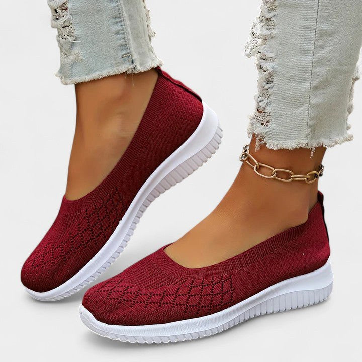 Emily | Women's Comfortable Slip-On Shoes - Red