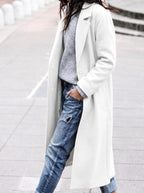 Esther | Women's Oversized Trench Coat with Wide Lapel, Long Relaxed Coat | The Dress Cellar