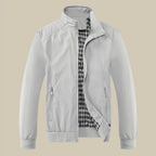 Jeffrey | Men's Lightweight Zip-Through Jacket with Stand Collar, Urban Transitional Jacket | The Dress Cellar