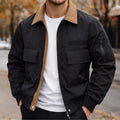 Evan | Men's City Bomber Jacket, Relaxed Fit Jacket | The Dress Cellar | Black