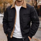 Evan | Men's City Bomber Jacket, Relaxed Fit Jacket | The Dress Cellar | Black