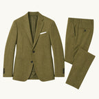 Evan | Men's Slim Fit Blazer and Trousers, Tailored Two-Piece Suit | The Dress Cellar | Olive Green