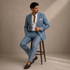 Evan | Men's Slim Fit Blazer and Trousers, Tailored Two-Piece Suit | The Dress Cellar | Black