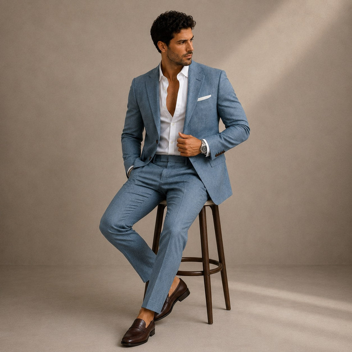 Evan | Men's Slim Fit Blazer and Trousers, Tailored Two-Piece Suit | The Dress Cellar | Black