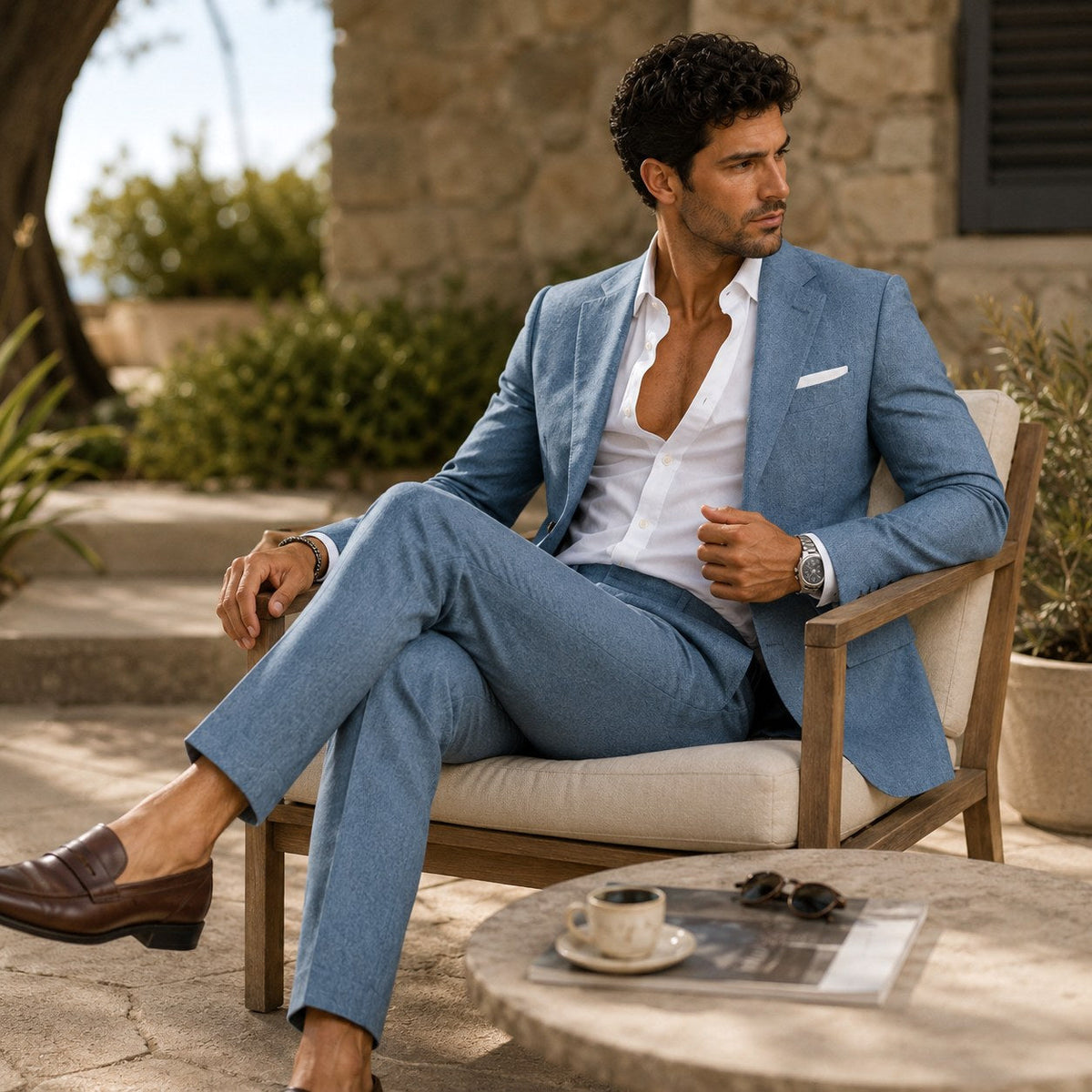 Evan | Men's Slim Fit Blazer and Trousers, Tailored Two-Piece Suit | The Dress Cellar