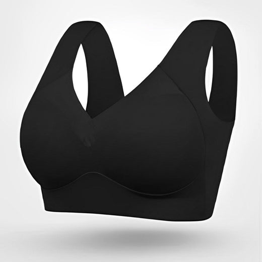 Evelyn | Women's Seamless Bra with Adjustable Straps - Black
