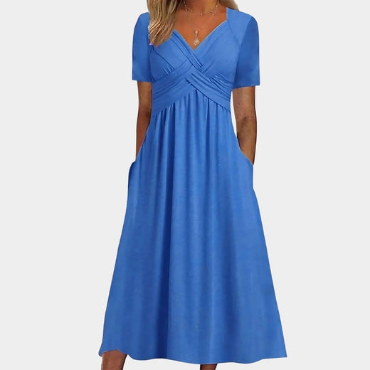 Everly | Women's Midi Dress with Tummy Control - Green