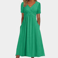 Everly | Women's Midi Dress with Tummy Control - Blue