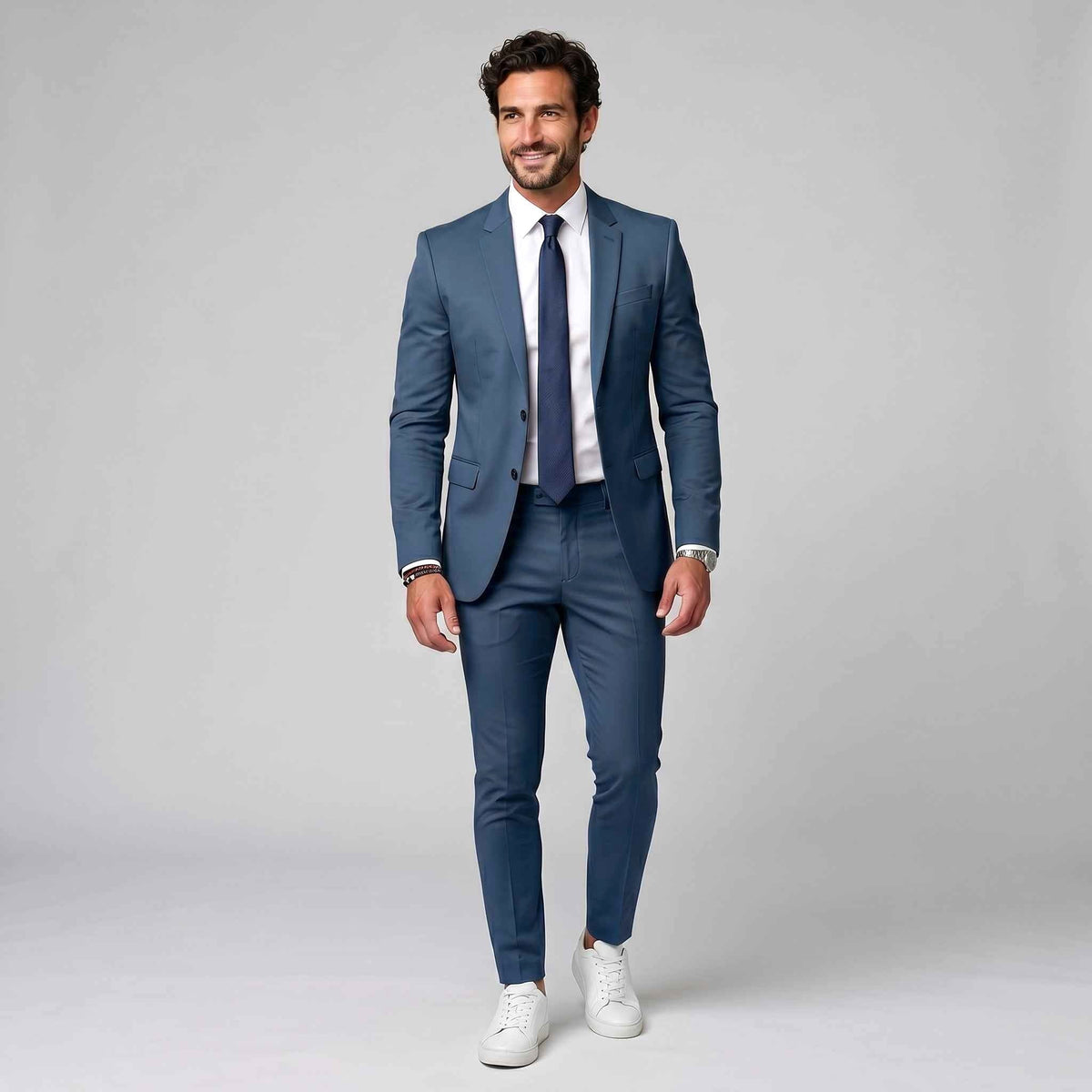 Derek | Men's Single-Breasted Tailored Suit, Fitted Two-Piece Suit | The Dress Cellar