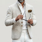 Connor | Men's Stand-Collar Cardigan with Button Fastening, Tailored Knit Cardigan | The Dress Cellar