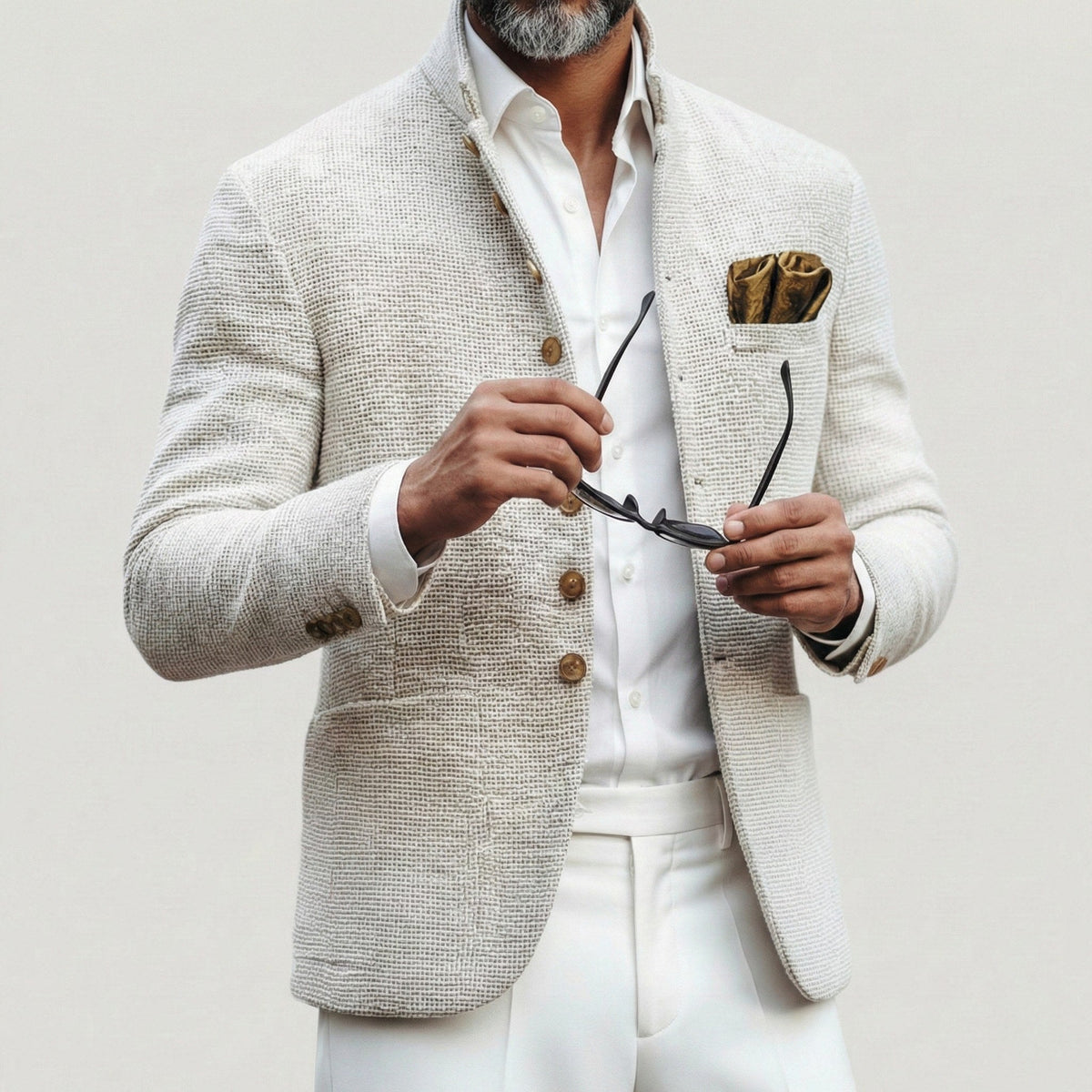 Connor | Men's Stand-Collar Cardigan with Button Fastening, Tailored Knit Cardigan | The Dress Cellar