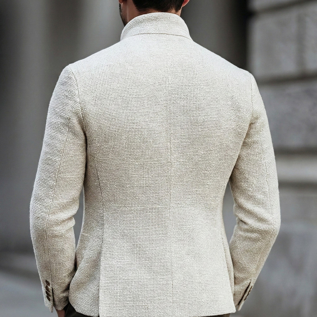 Connor | Men's Stand-Collar Cardigan with Button Fastening, Tailored Knit Cardigan | The Dress Cellar