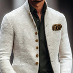 Connor | Men's Stand-Collar Cardigan with Button Fastening, Tailored Knit Cardigan | The Dress Cellar