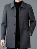 Joyce | Women's Single-Breasted Wool-Blend Coat, Classic Tailored Fall Coat | The Dress Cellar