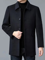 Joyce | Women's Single-Breasted Wool-Blend Coat, Classic Tailored Fall Coat | The Dress Cellar
