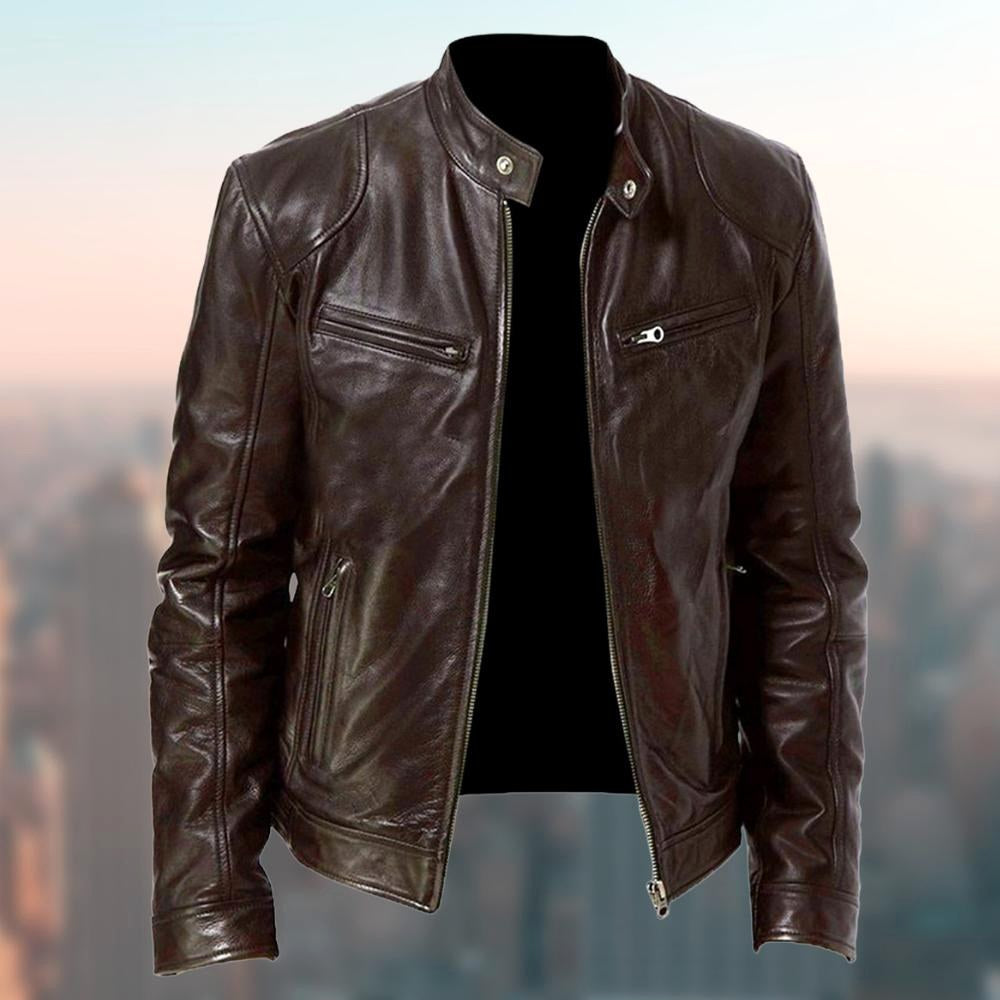 Brad | Men's Leather Jacket, Classic Timeless Leather Jacket | The Dress Cellar