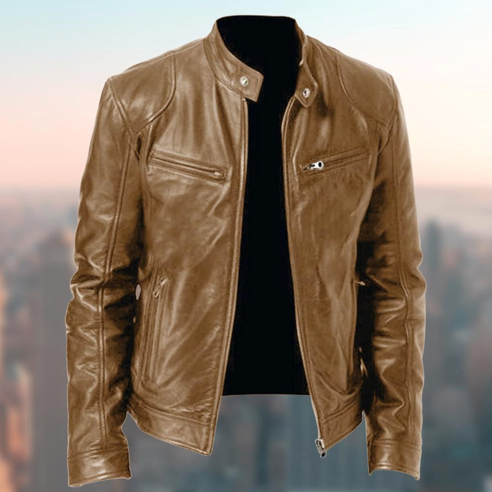 Brad | Men's Leather Jacket, Classic Timeless Leather Jacket | The Dress Cellar
