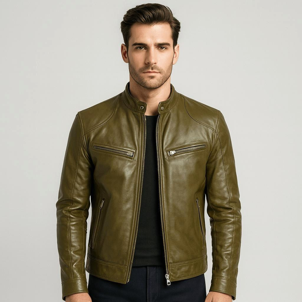 Brad | Men's Leather Jacket, Classic Timeless Leather Jacket | The Dress Cellar