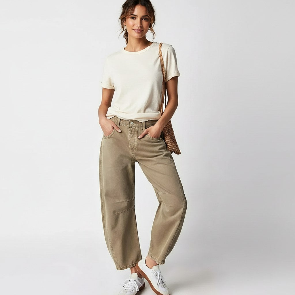 Freya | Women's Relaxed Barrel Jeans, High-Waist Denim Jeans | The Dress Cellar