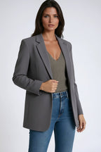 Gabrielle | Women's Long Blazer with Lapels, Tailored Blazer | The Dress Cellar