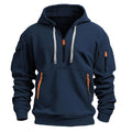 Gareth | Men's Zip-Pocket Casual Hoodie, Relaxed Hooded Jumper | The Dress Cellar