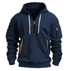 Gareth | Men's Zip-Pocket Casual Hoodie, Relaxed Hooded Jumper | The Dress Cellar