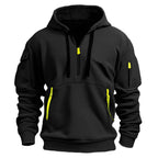 Gareth | Men's Zip-Pocket Casual Hoodie, Relaxed Hooded Jumper | The Dress Cellar