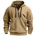 Gareth | Men's Zip-Pocket Casual Hoodie, Relaxed Hooded Jumper | The Dress Cellar