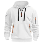 Gareth | Men's Zip-Pocket Casual Hoodie, Relaxed Hooded Jumper | The Dress Cellar