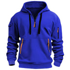 Gareth | Men's Zip-Pocket Casual Hoodie, Relaxed Hooded Jumper | The Dress Cellar