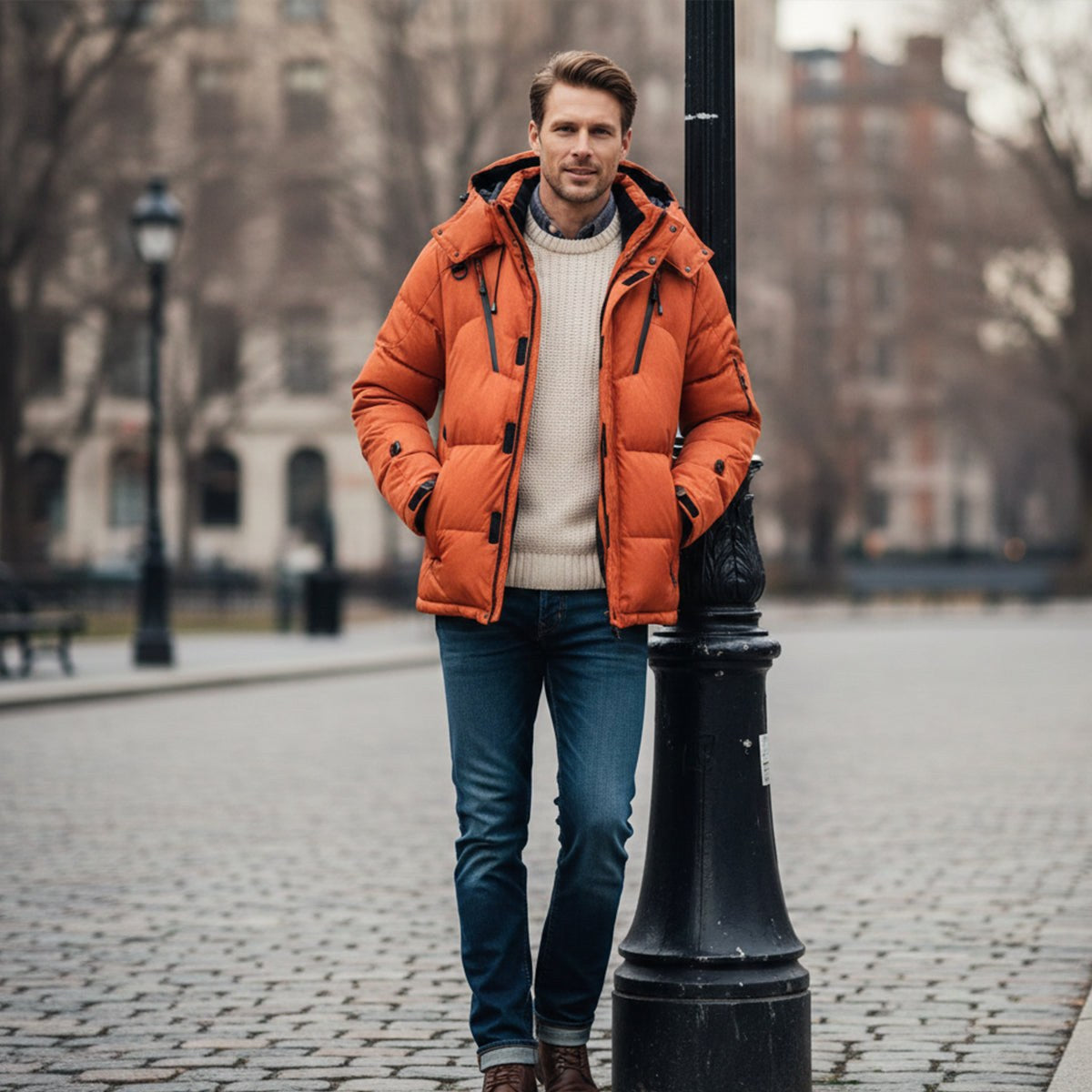 Garrett | Men's Insulated Winter Parka Jacket, Hooded Windproof Coat | The Dress Cellar