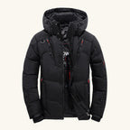 Garrett | Men's Insulated Winter Parka Jacket, Hooded Windproof Coat | The Dress Cellar | Gray