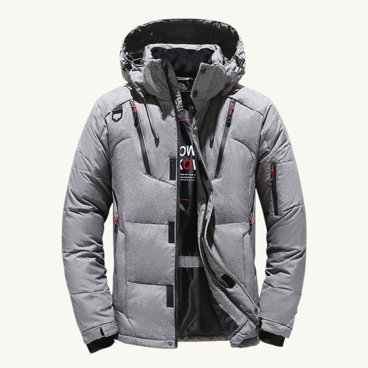 Garrett | Men's Insulated Winter Parka Jacket, Hooded Windproof Coat | The Dress Cellar | Orange