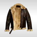 Garrett | Men's Shearling-Lined Leather Jacket, Warm Flight-Style Coat | The Dress Cellar