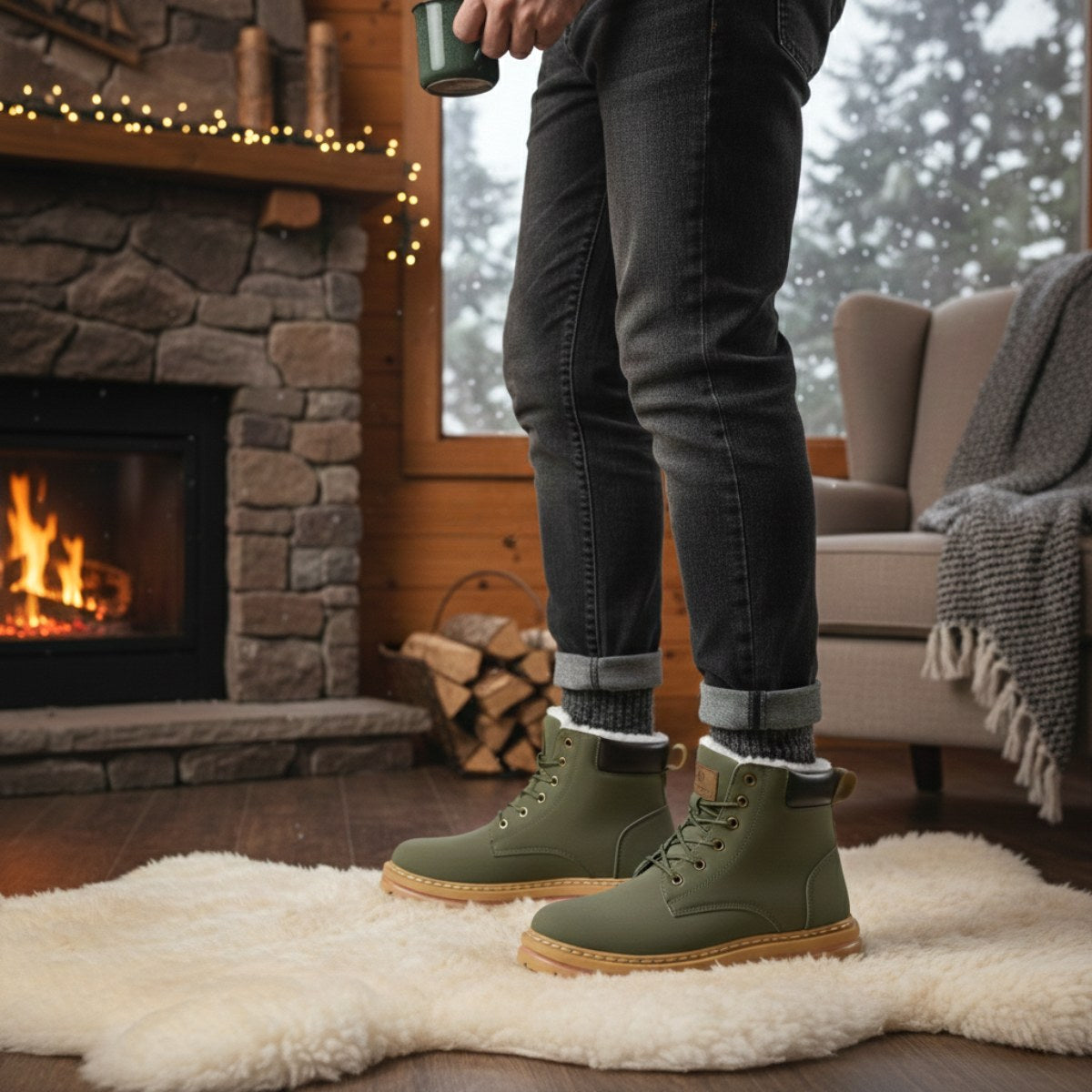 Gavin | Men's Fur-Lined Insulated Snow Boots, Winter Boots | The Dress Cellar