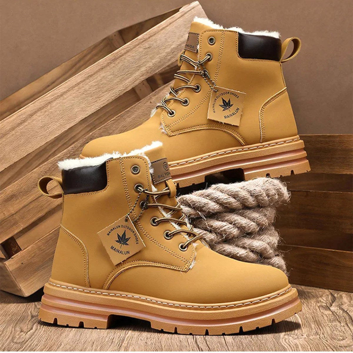 Gavin | Men's Fur-Lined Insulated Snow Boots, Winter Boots | The Dress Cellar